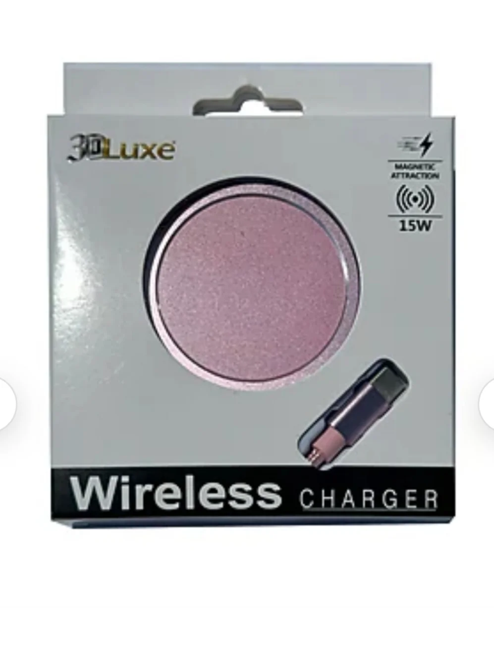 3D Luxe MagSafe Wireless Charging Pad, 3', Pink (C-WIRELESS-PINK) NIB